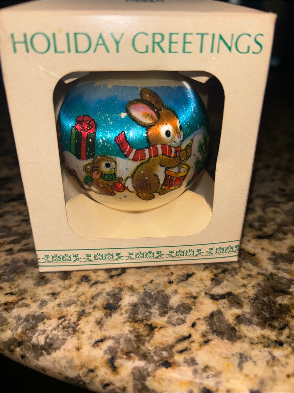Vintage Holiday Greetings Ornament
